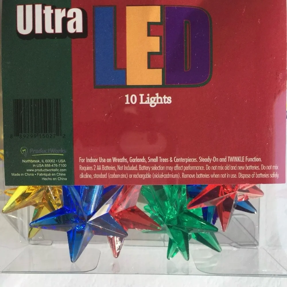 3.5ft battery-operated Twinkle Star light string. The UltraLED